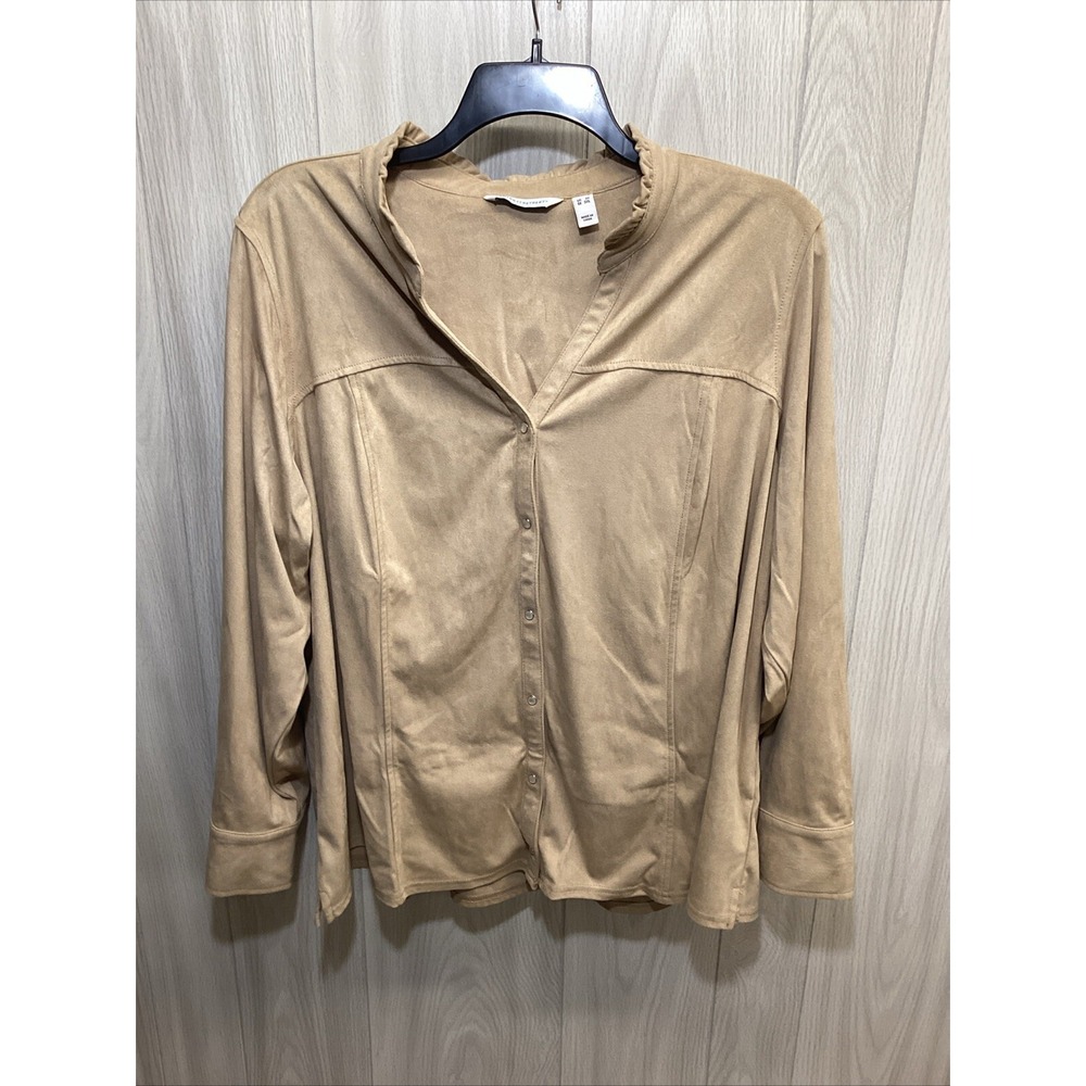CANYON RETREAT Women's (Size 3X) Long Sleeve‎ V-Neck Button Down Shirt